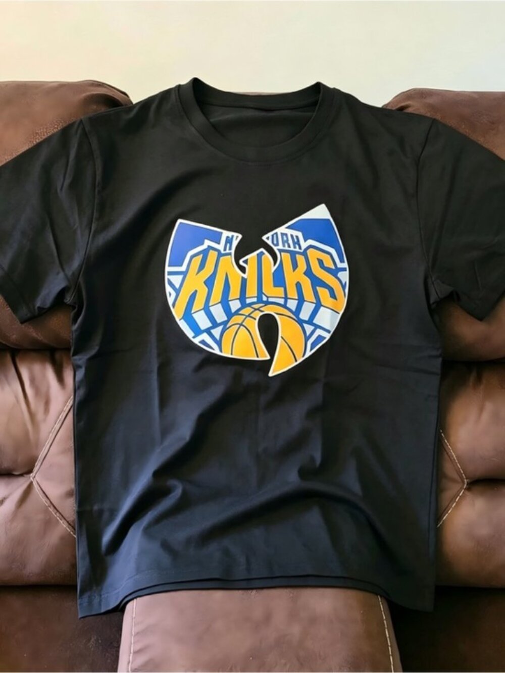 Wu-Tang Clan NY Knicks black Women Men T-shirt unisex
